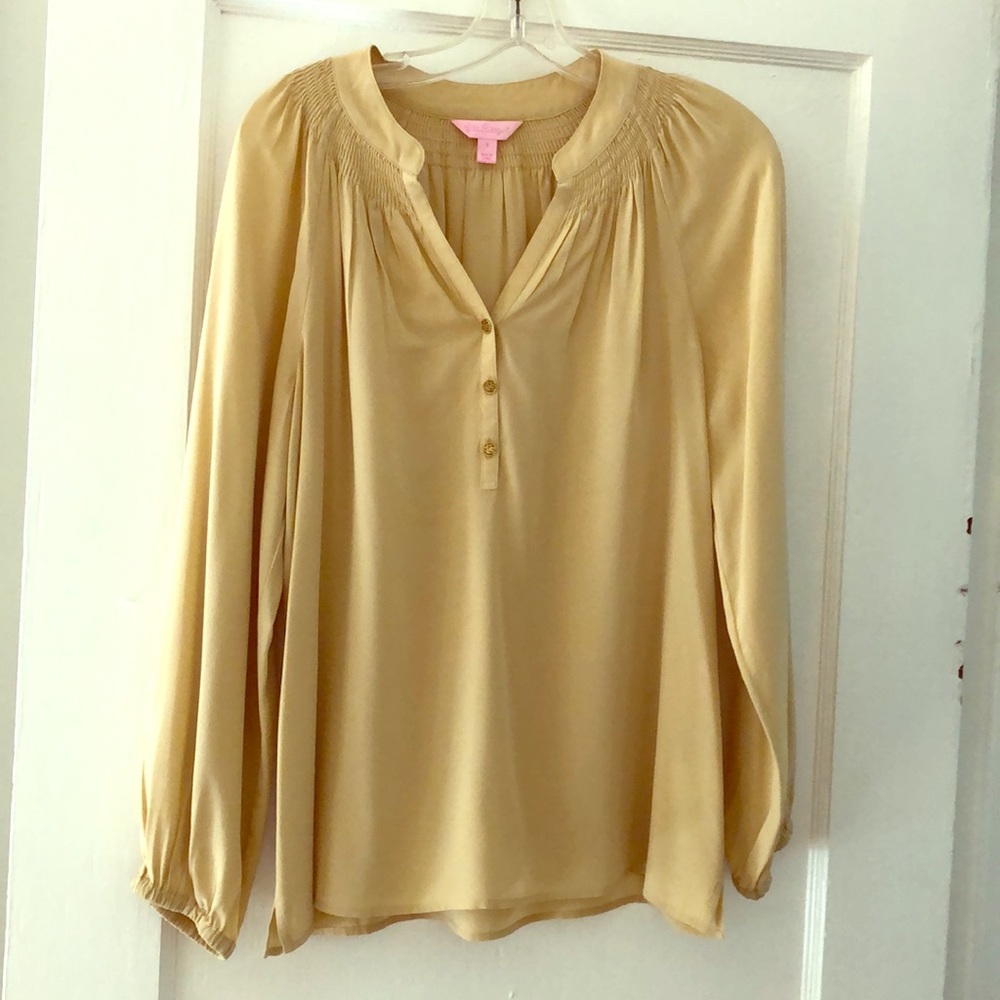 Lilly Pulitzer gold top